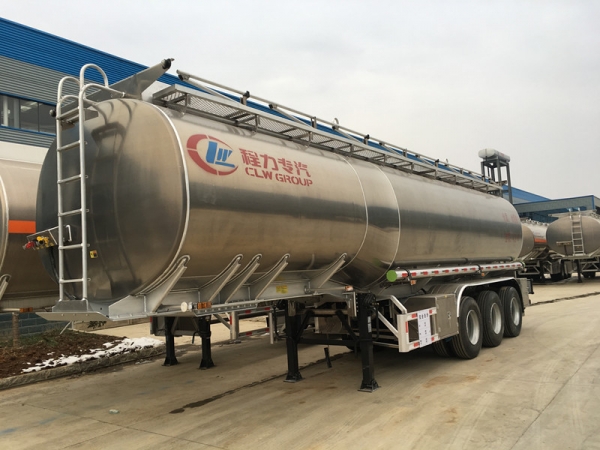 45000L Stainless Steel Fuel Oil Tank Semi Trailer