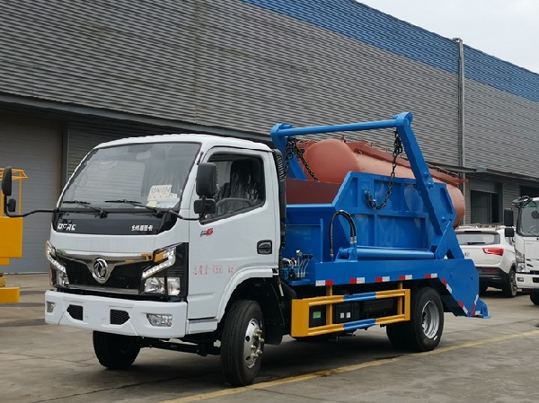 Dongfeng 4x2 4000L Swing Arm Container Garbage Truck