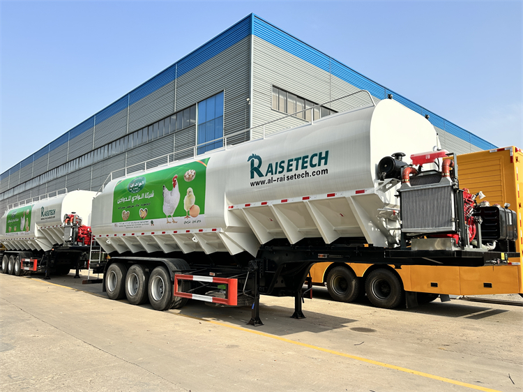 Tri-axle 50cbm Bulk Feed Transport Semi Trailer