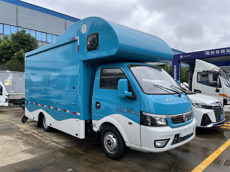 Dongfeng 4x2 Small Food Truck Large Space Mobile BBQ Fast Food Vending Cart