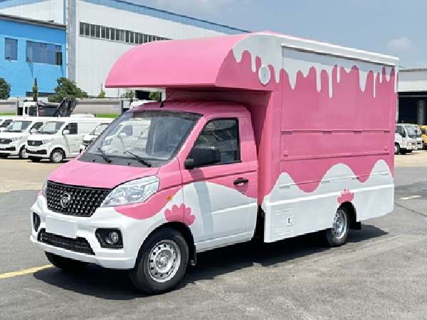 FOTON 4-Wheels Gasoline Type Mobile Food Truck Mini Ice Cream Vending Car