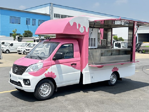 FOTON 4-Wheels Gasoline Type Mobile Food Truck Mini Ice Cream Vending Car